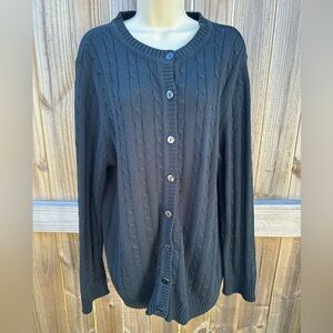 Coldwater Creek (CW Classics) Black Cardigan size large